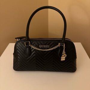 GUESS Black Chevron Satchel